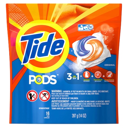 Tide Original Laundry Detergent Liquid Pod, PK96 PK96 93035